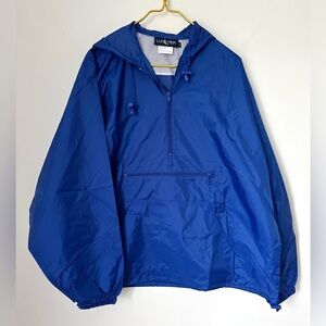 NWOT Luna Pier Blue Pullover Half Zip Hooded Windbreaker Jacket Men’s Sz Large